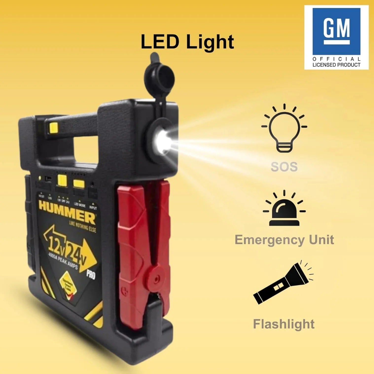 HUMMER H24PRO Car Jump Starter 24V & 12V/4000A, 99900mWh