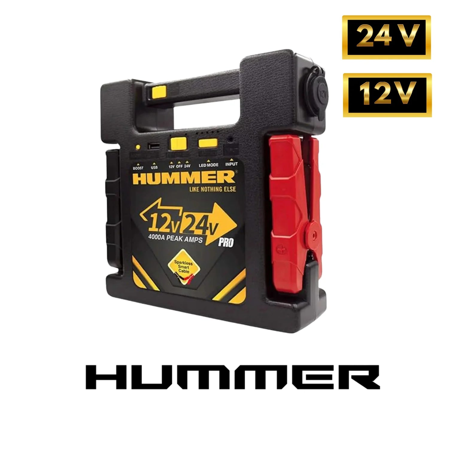 HUMMER H24PRO Car Jump Starter 24V & 12V/4000A, 99900mWh