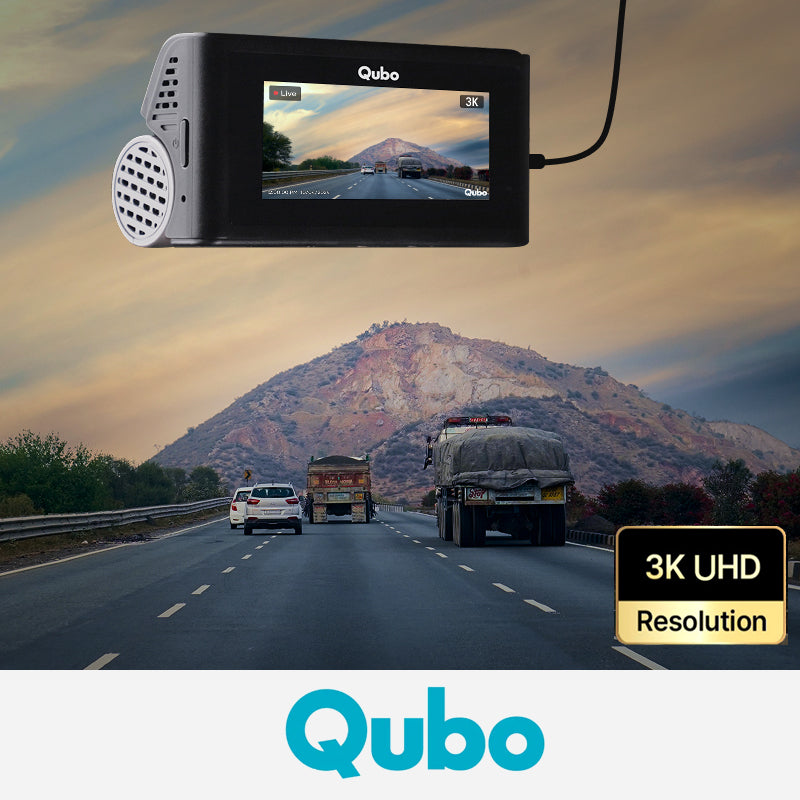 QUBO Pro 3K Dash Camera for Car, IMX675 Sensor Dual Channel