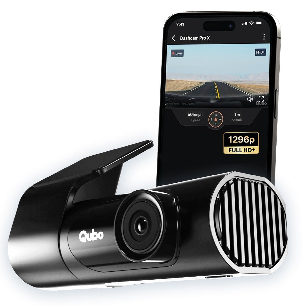 QUBO Dashboard Camera for Car Pro X 3MP Full HD 1296p, G-Sensor