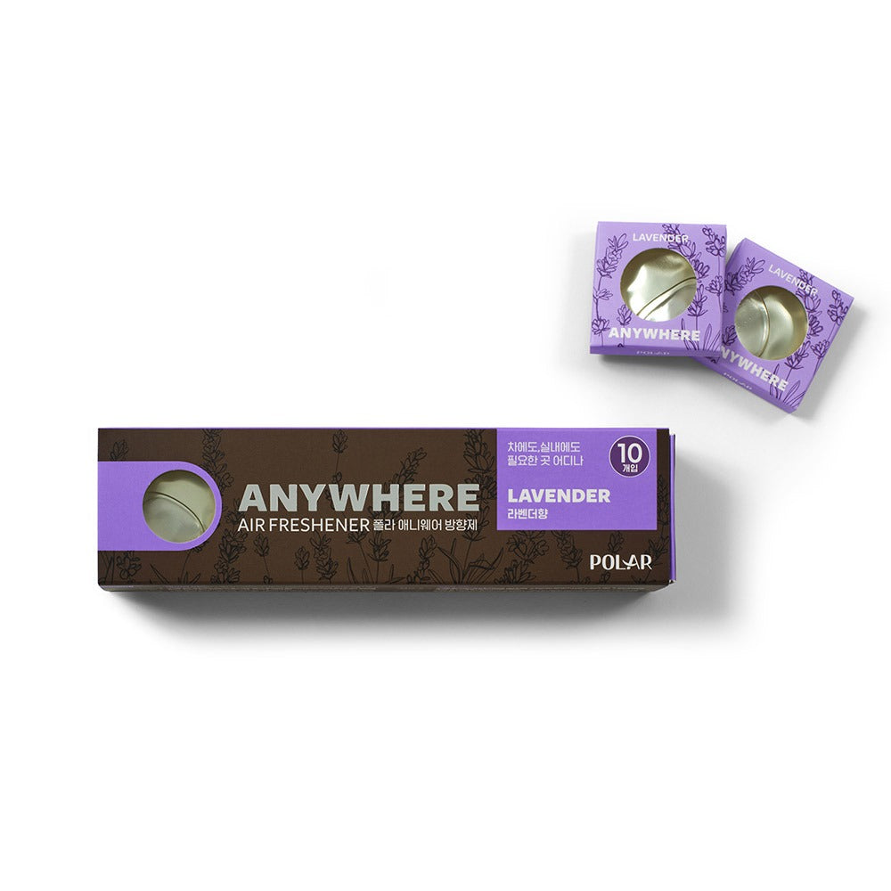 Bullsone Polar Anywhere Car Air Freshener | Lavender Fragrance | Car Interior Accessories | Long-Lasting Fragrance | Hanging Type | Use Anywhere | Pack of 10