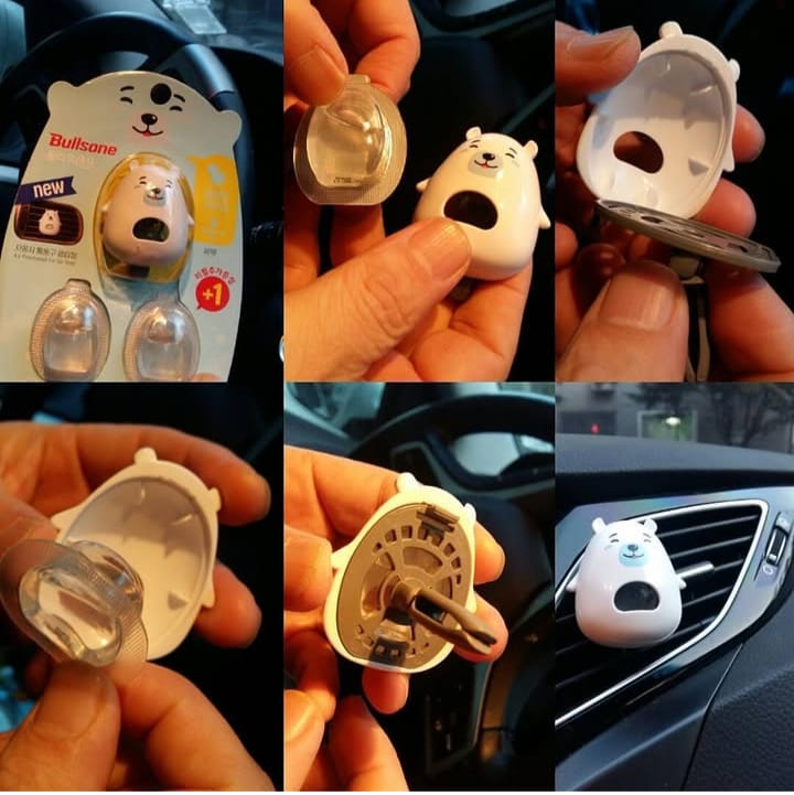 Bullsone Pola Family Natural Car Air Freshener |  Floral Fragrance | Luxury Car Perfume | Vent Clip Type | Long-Lasting Fragrance  | 2 Pack