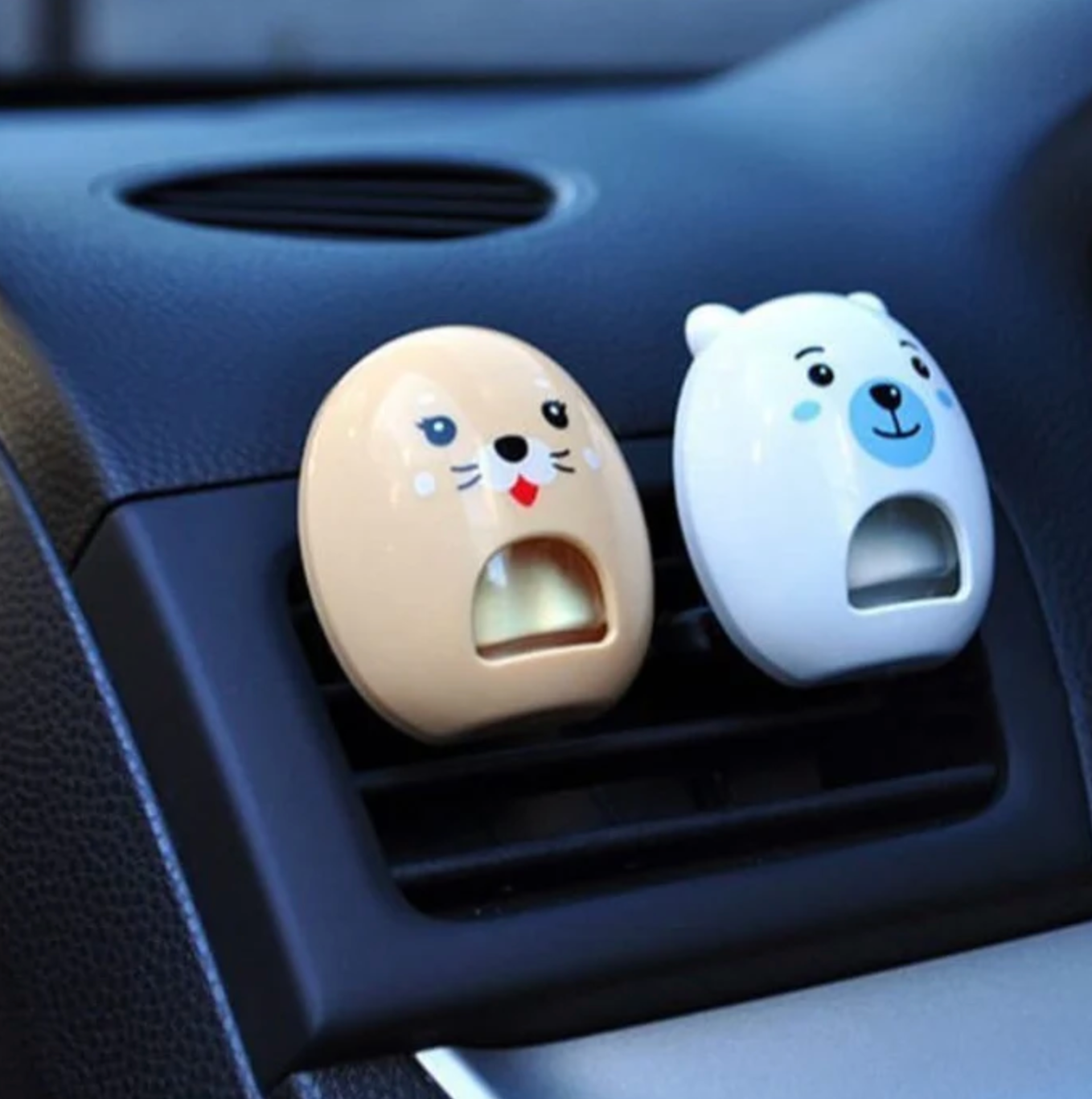Bullsone Pola Family Herb Car Air Freshener Vent Clip | Natural Car Perfume | Long-Lasting Fragrance (2 Pack)