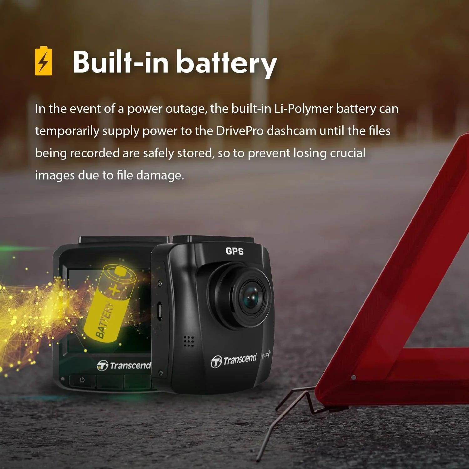 TRANSCEND DP250 Dashboard Camera QHD 1440P, Sony STARVIS