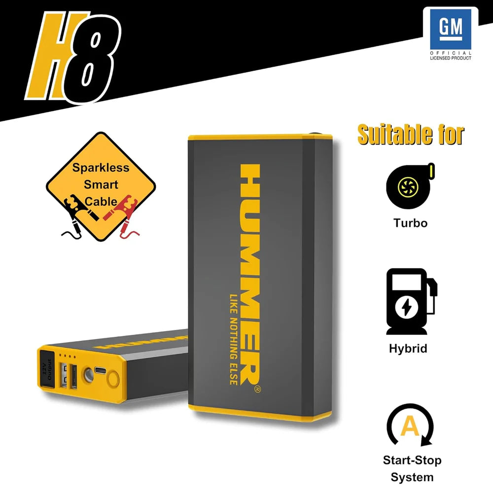 HUMMER H8 Jump Starter Battery 12V /1000A Vehicles, 27750mWh