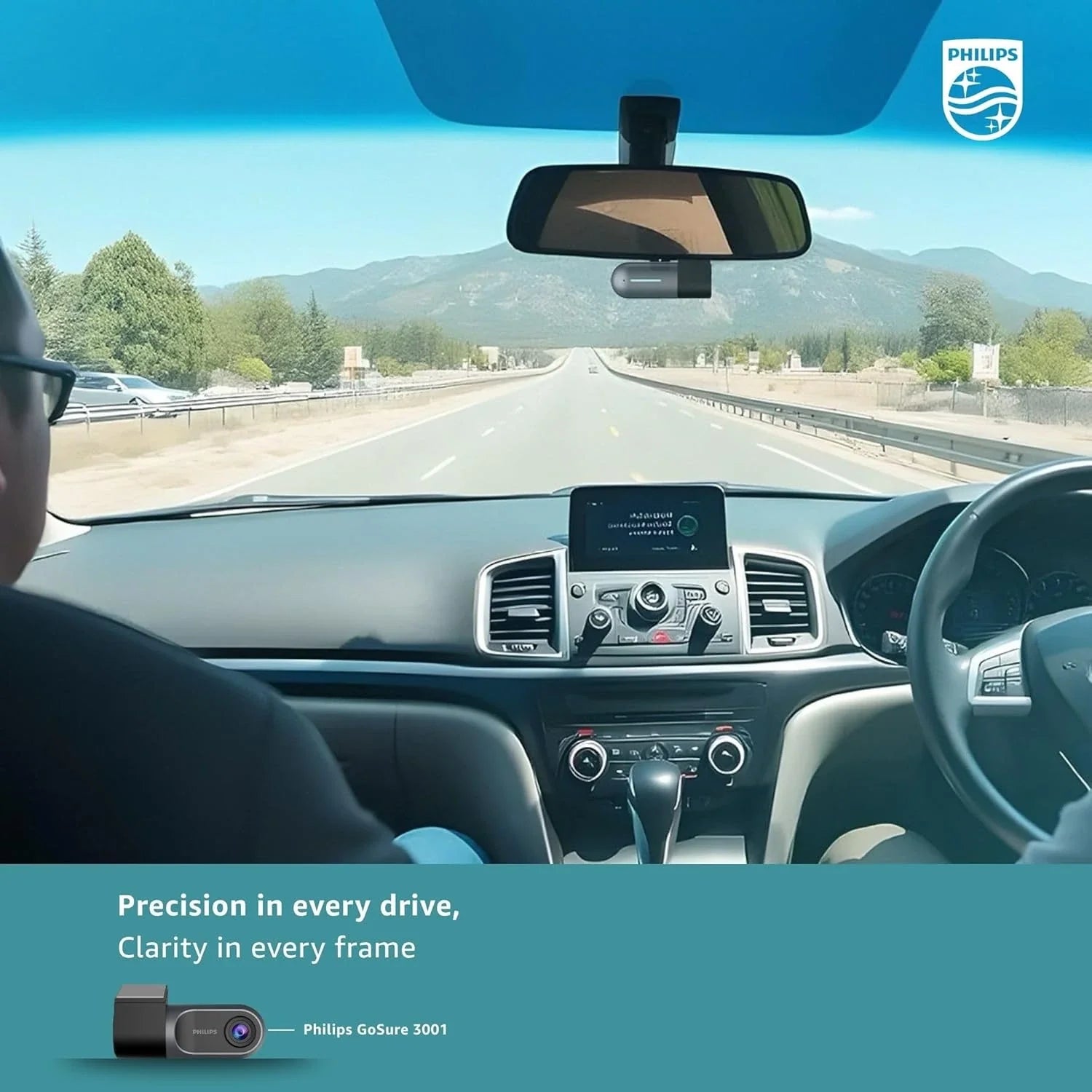 PHILIPS GoSure 3001 Dash Cam for Car, Full HD 1080p, G-Sensor