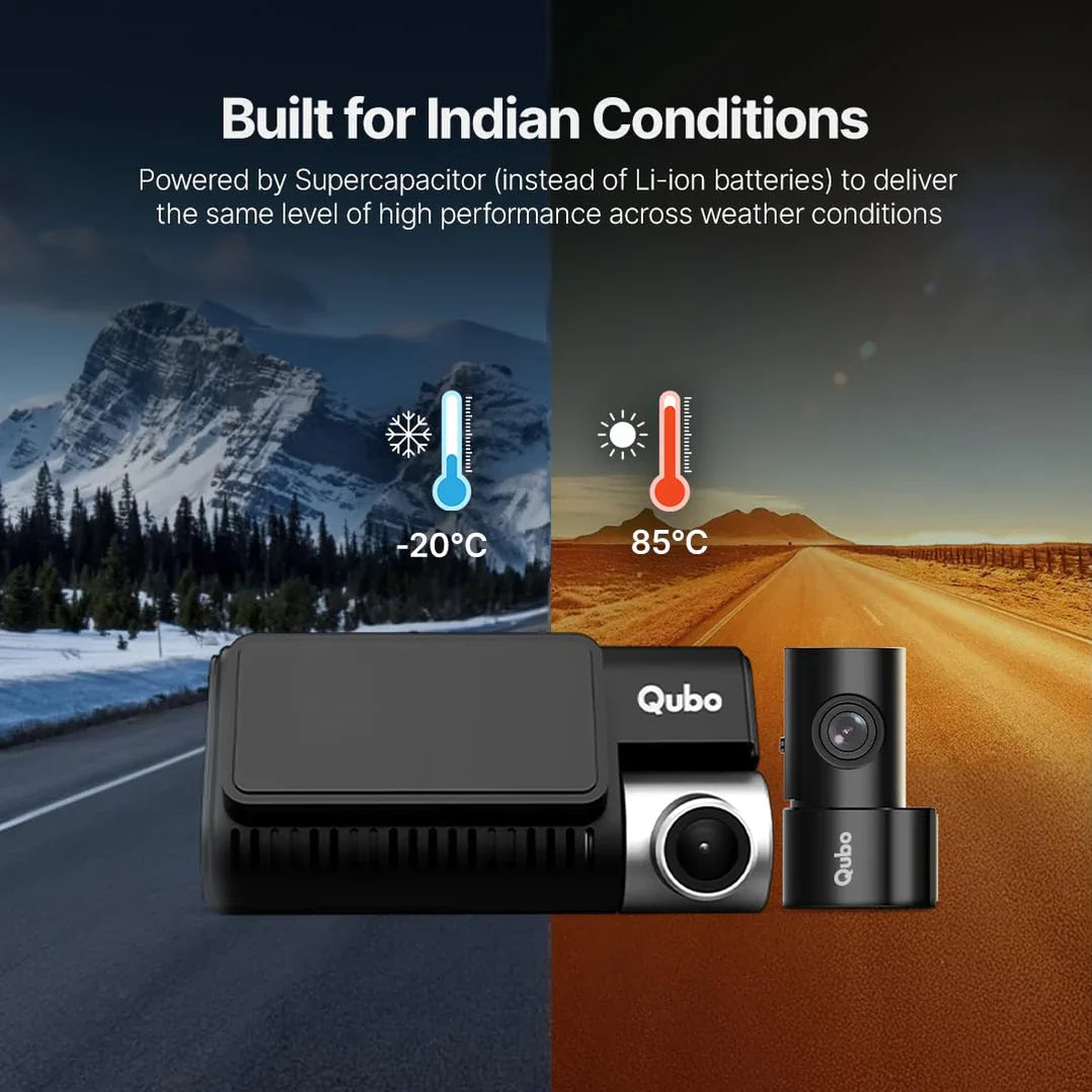 QUBO Pro 3K Dash Camera for Car, IMX675 Sensor Dual Channel
