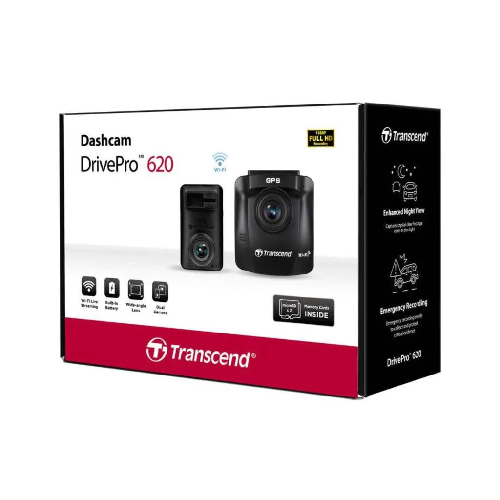 TRANSCEND DP620 Car Dashboard Camera QHD 1440P Sony STARVIS