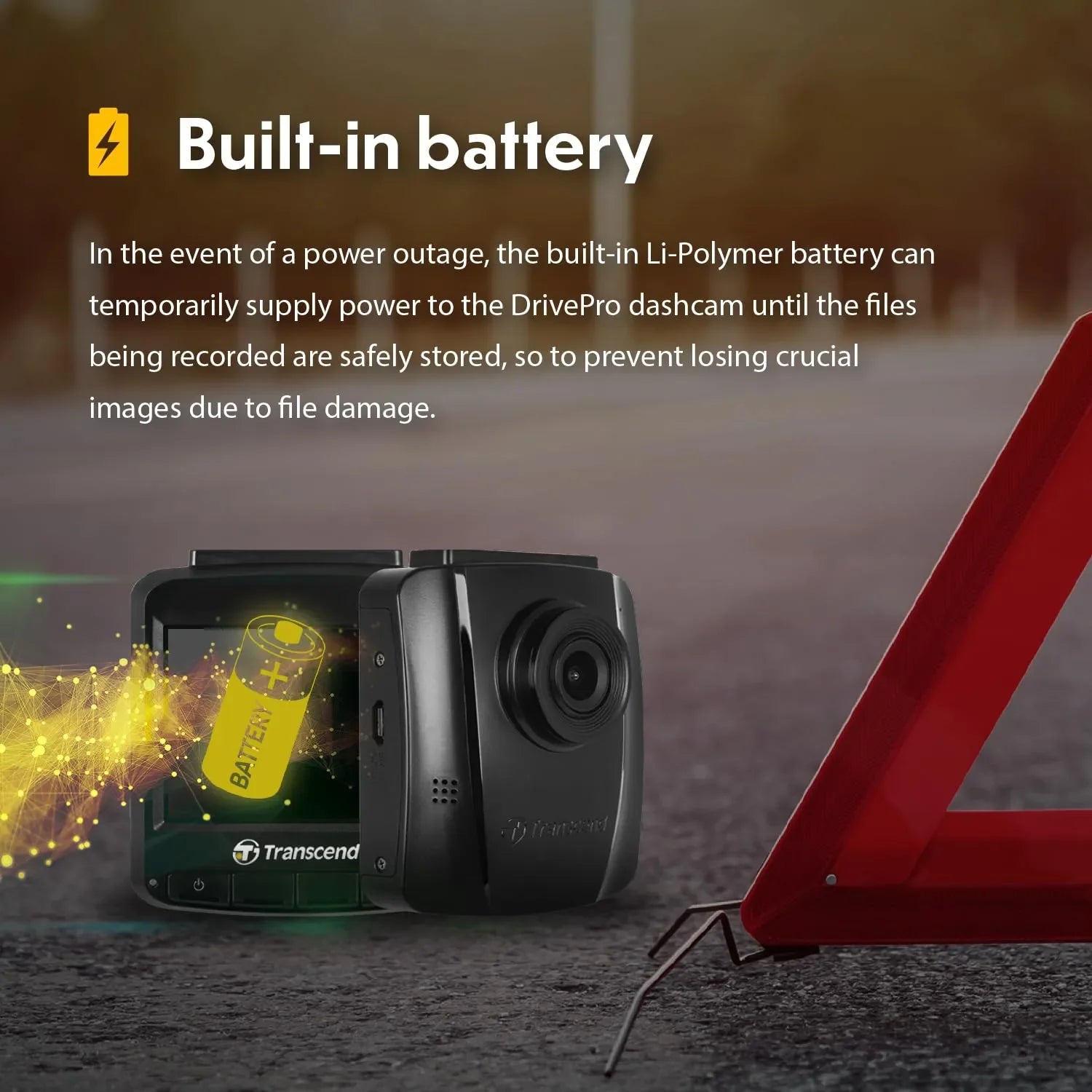 TRANSCEND DP110 Vehicle Dashboard Camera QHD 1440P